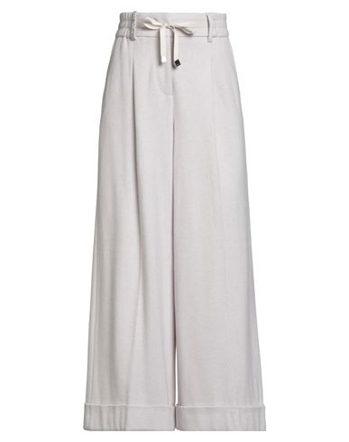 Peserico Woman Pants Beige Size 12 Cotton, Viscose, Nylon, Elastane In White