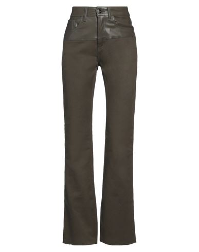 JIJIL JIJIL WOMAN PANTS MILITARY GREEN SIZE 26 COTTON, ELASTANE 