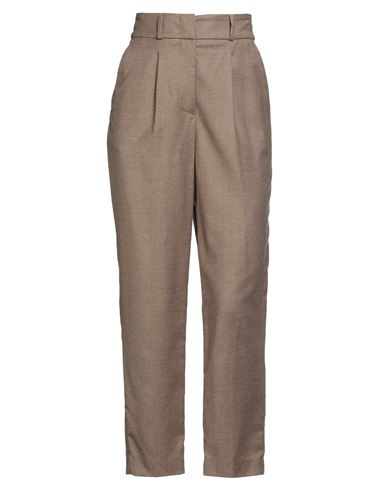 Peserico Easy Woman Pants Brown Size 2 Virgin Wool, Elastane In Brown
