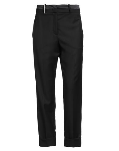 Peserico Woman Pants Black Size 12 Virgin Wool, Silk, Elastane In Black