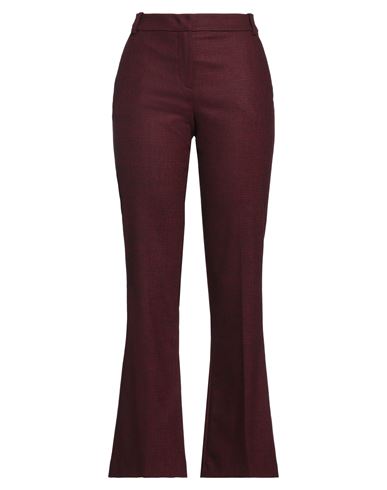 Pinko Woman Pants Burgundy Size 8 Polyester, Acrylic, Wool, Viscose, Elastane In Red