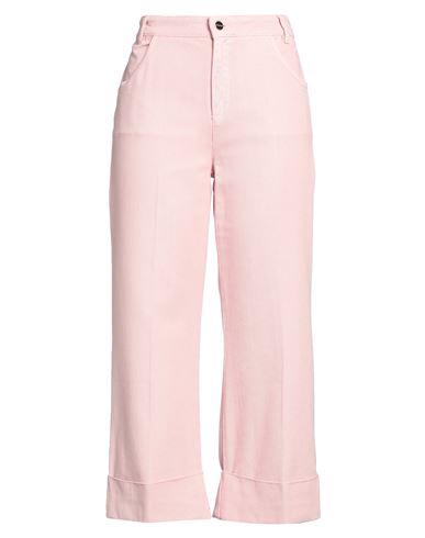 I BLUES I BLUES WOMAN PANTS PINK SIZE 8 LYOCELL, COTTON 