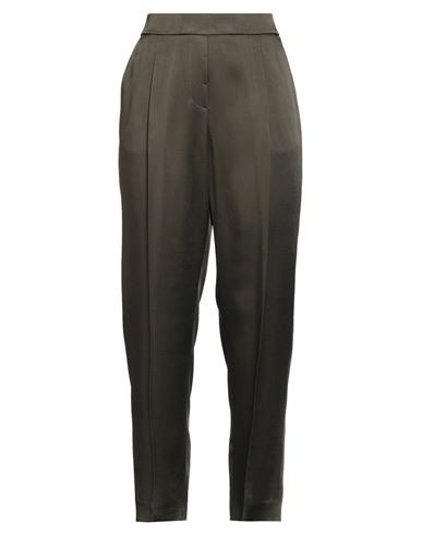 Peserico Easy Woman Pants Military Green Size 6 Acetate, Viscose In Gray