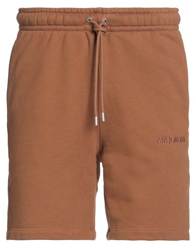 JORDAN JORDAN MAN SHORTS & BERMUDA SHORTS BROWN SIZE XS COTTON 