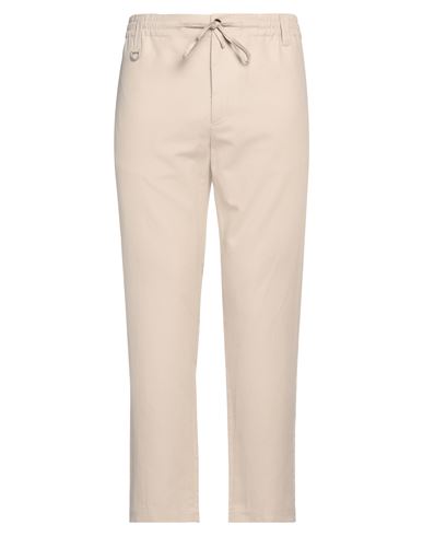 PAOLO PECORA PAOLO PECORA MAN PANTS BEIGE SIZE 38 COTTON, LINEN, ELASTANE 