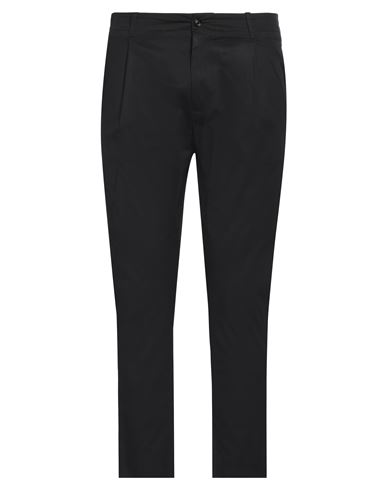 DANIELE ALESSANDRINI DANIELE ALESSANDRINI MAN PANTS BLACK SIZE 34 COTTON, POLYAMIDE, ELASTANE 