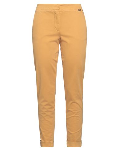 Teleria Zed Woman Pants Mustard Size 28 Cotton, Modal, Elastane In Yellow