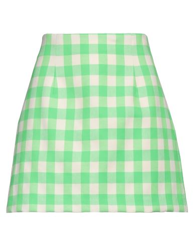 Vicolo Woman Mini Skirt Green Size M Cotton, Polyester In Green