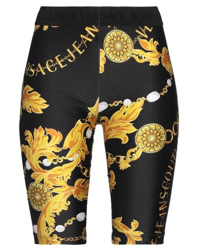 Versace Jeans Couture Woman Shorts & Bermuda Shorts Black Size 2 Polyamide, Elastane In Black