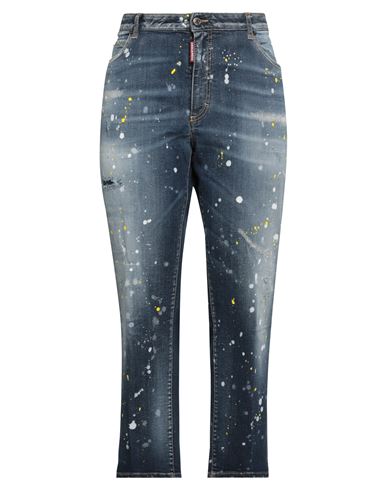 Dsquared2 Woman Jeans Blue Size 12 Cotton, Elastane In Blue