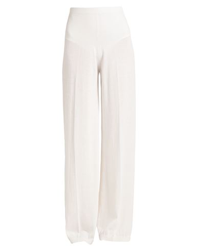 Shop Semicouture Woman Pants White Size L Cotton