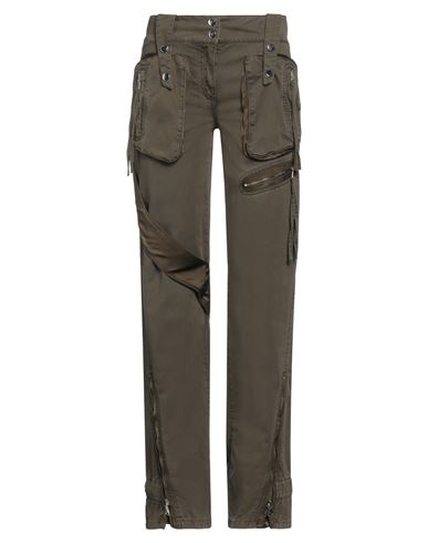 Blumarine Woman Pants Military Green Size 2 Cotton, Viscose In Green