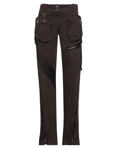 Blumarine Woman Pants Dark Brown Size 6 Cotton, Viscose In Brown