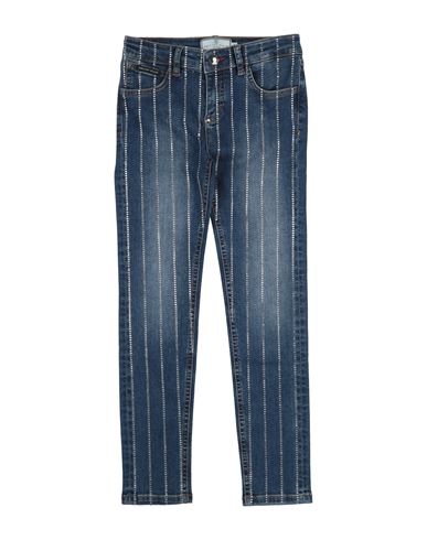 Philipp Plein Toddler Girl Jeans Blue Size 6 Cotton, Elastomultiester, Elastane In Blue