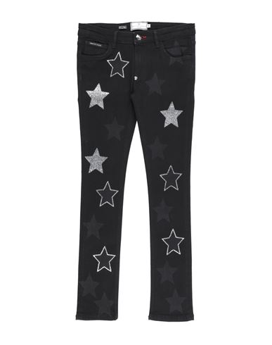 Philipp Plein Toddler Girl Jeans Black Size 6 Cotton, Elastomultiester, Elastane In Black