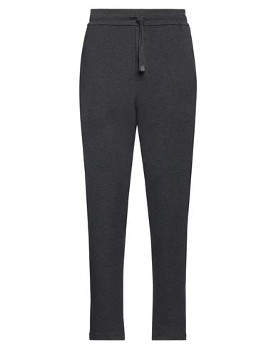 Brioni Man Pants Steel Grey Size Xl Cotton, Polyamide, Lambskin In Grey