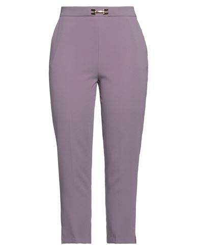 Elisabetta Franchi Woman Pants Mauve Size 8 Polyester In Purple