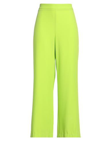 Kontatto Woman Pants Lime Green Size M Polyester, Elastane In Green
