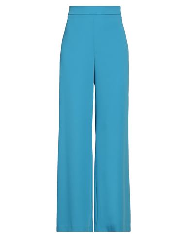 Kontatto Woman Pants Turquoise Size Xs Polyester, Elastane In Blue