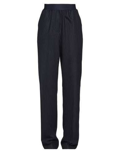 The M .. Woman Pants Midnight Blue Size M Wool, Polyester, Elastane