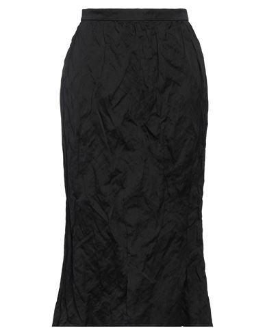 Dior Woman Midi Skirt Black Size 8 Cotton, Metallic Fiber