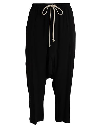 Rick Owens Woman Pants Black Size 10 Acetate, Silk In Black