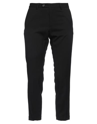MESSAGERIE MESSAGERIE MAN PANTS BLACK SIZE 36 POLYESTER, VISCOSE, WOOL, ELASTANE 