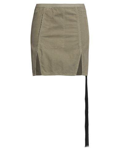 Rick Owens Drkshdw Drkshdw By Rick Owens Woman Mini Skirt Military Green Size Xs Cotton