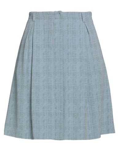 EMPORIO ARMANI EMPORIO ARMANI WOMAN MINI SKIRT PASTEL BLUE SIZE 10 TRIACETATE, VISCOSE 