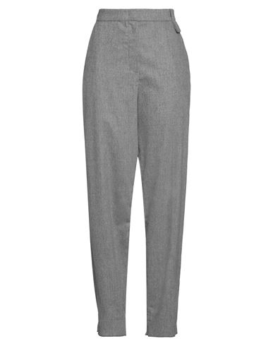 Emporio Armani Woman Pants Light Grey Size 12 Virgin Wool, Cashmere, Elastane In Grey