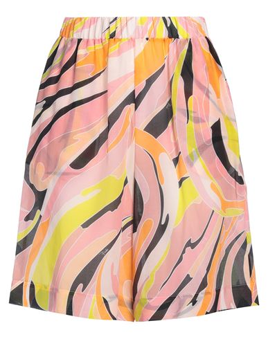 Pucci Woman Shorts & Bermuda Shorts Orange Size 6 Cotton, Silk In Orange