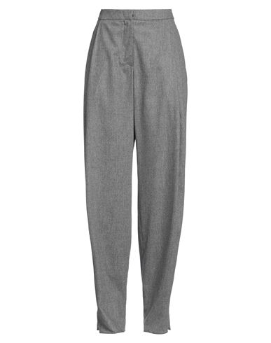 Emporio Armani Woman Pants Light Grey Size 12 Virgin Wool, Cashmere, Elastane In Grey