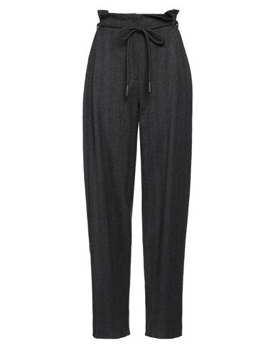 Shop Emporio Armani Woman Pants Charcoal Size 10 Virgin Wool In Grey