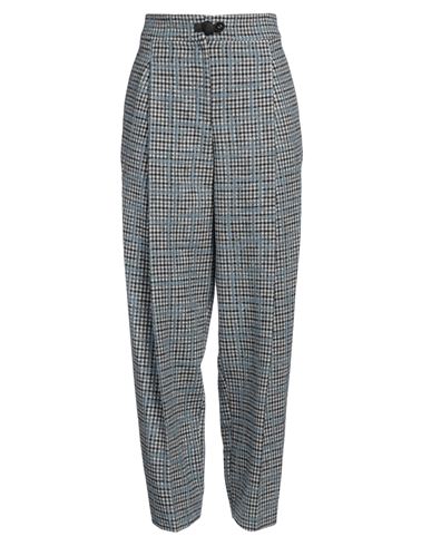 Emporio Armani Woman Pants Sky Blue Size 14 Virgin Wool, Polyamide In Blue