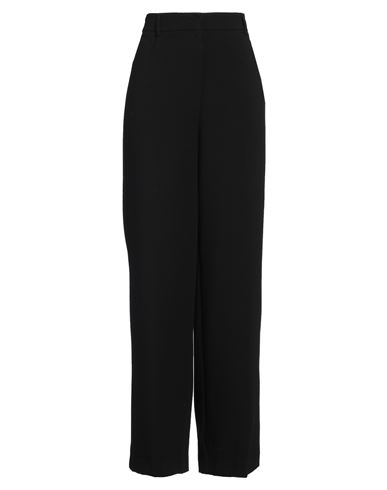 Rue Du Bac Woman Pants Black Size 10 Polyester, Viscose, Elastane In Black