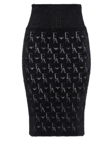 Emporio Armani Woman Midi Skirt Navy Size 6 Polyamide, Viscose, Polyester In Navy Blue