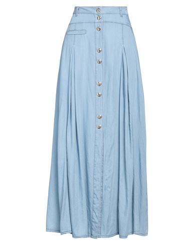 Gaelle Paris Gaëlle Paris Woman Denim Skirt Blue Size 8 Viscose, Lyocell In Blue