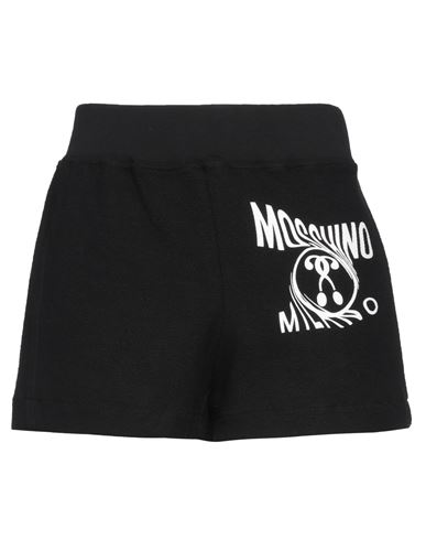 Moschino Elasticated Logo-print Shorts In Black