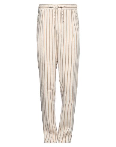 Lardini Man Pants Beige Size 38 Linen, Lycra In Beige