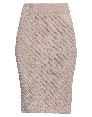Vicolo Woman Midi Skirt Beige Size Onesize Cotton, Acrylic In Beige