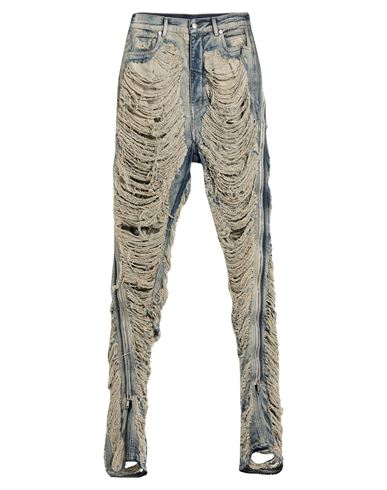 Rick Owens Man Jeans Blue Size 30 Cotton In Blue