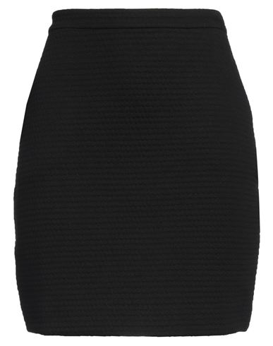 EMPORIO ARMANI EMPORIO ARMANI WOMAN MINI SKIRT BLACK SIZE 8 ACRYLIC, COTTON, POLYAMIDE 