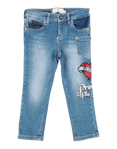 Philipp Plein Toddler Girl Jeans Blue Size 6 Cotton, Polyester, Elastane In Blue