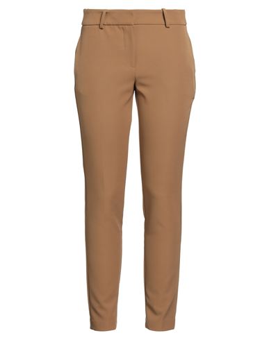 Ermanno Firenze Woman Pants Camel Size 6 Polyester, Elastane