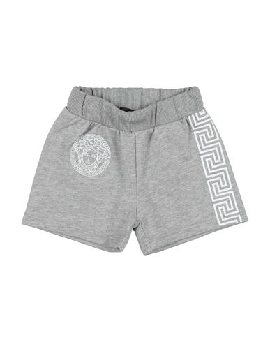 Versace Young Newborn Boy Shorts & Bermuda Shorts Light Grey Size 3 Cotton, Elastane In Gray