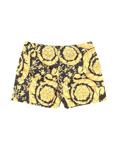 Versace Young Newborn Boy Shorts & Bermuda Shorts Yellow Size 3 Polyester In Yellow