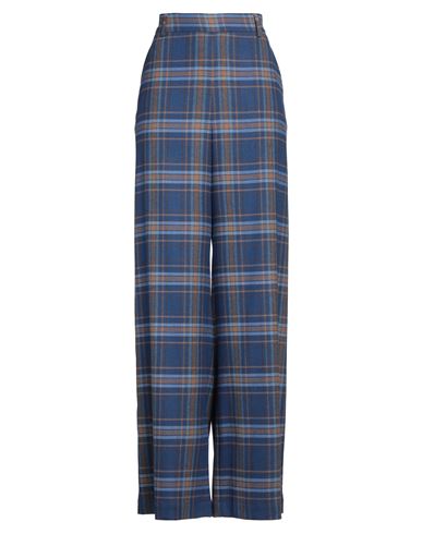 Niū Woman Pants Blue Size L Polyester, Viscose, Wool, Elastane