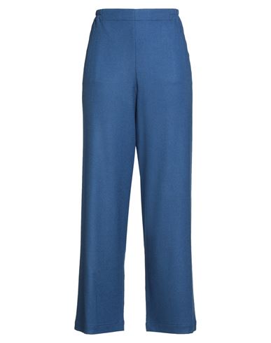 Niū Woman Pants Slate Blue Size L Polyester, Viscose, Wool, Elastane