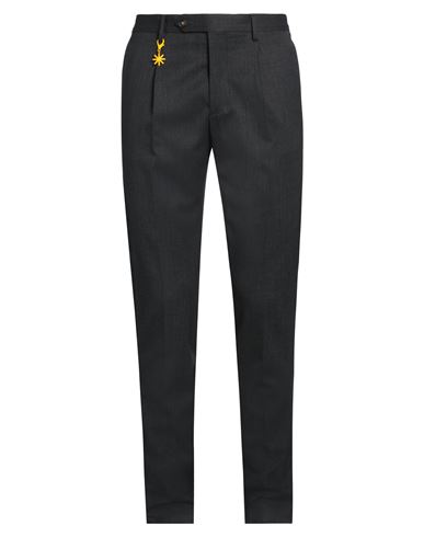 Manuel Ritz Man Pants Charcoal Size 36 Wool, Elastane In Grey
