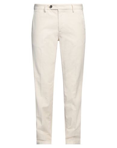 Manuel Ritz Man Pants Ivory Size 38 Cotton, Elastane In White